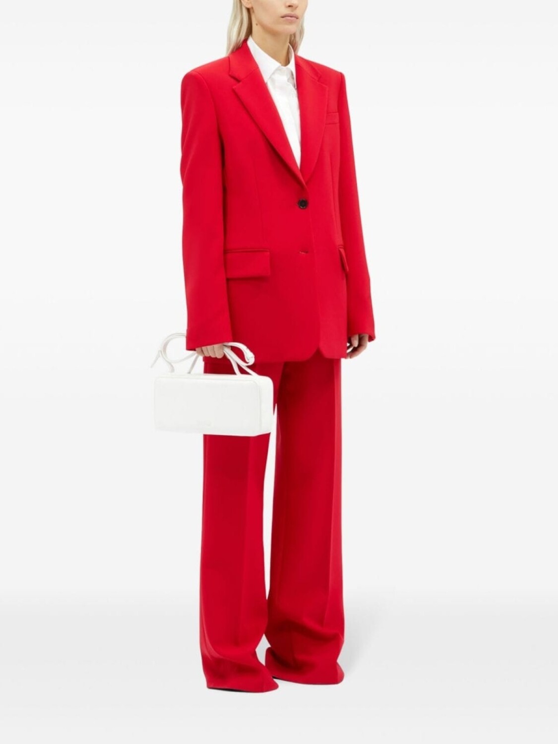 

MSGM брюки строгого кроя с завышенной талией, красный