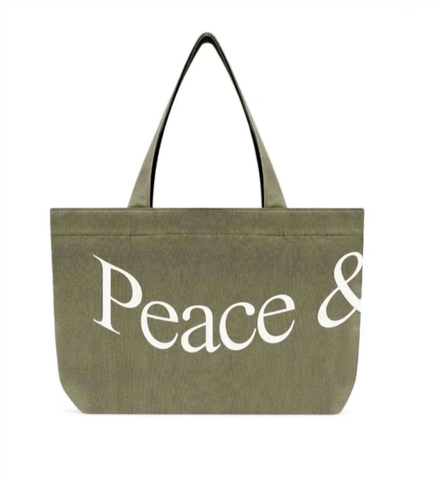 

Museum of Peace & Quiet Мужская сумка-тоут Wordmark, оливкового цвета