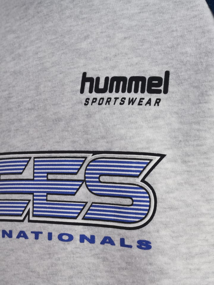 Hummel Детская толстовка Hmljr оверсайз, светло-серый меланж — фото 3