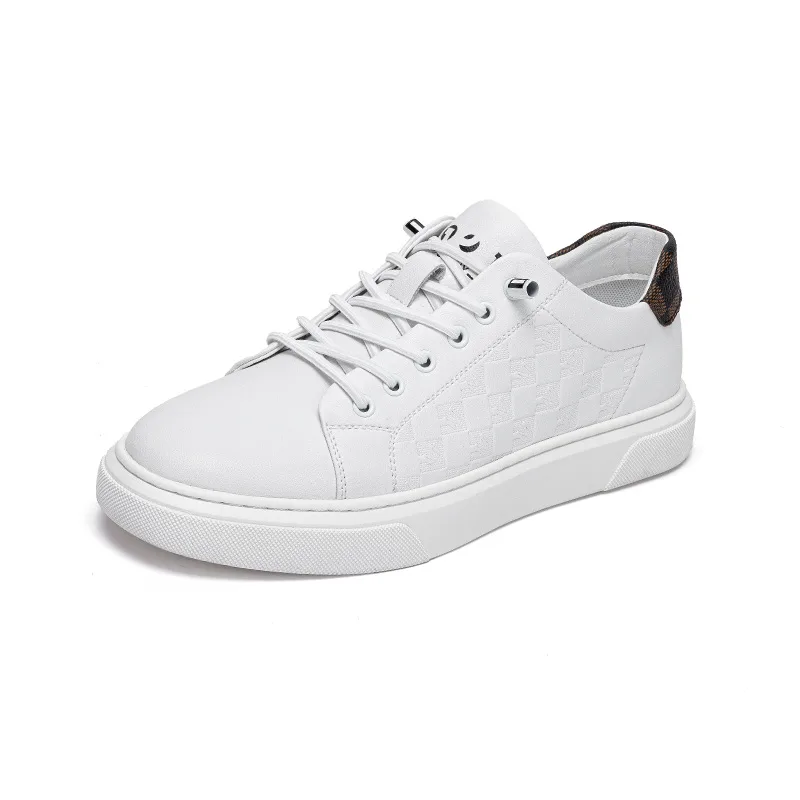 JOSINY Кроссовки для скейтбординга мужские low top из спилка белые черные — фото 4