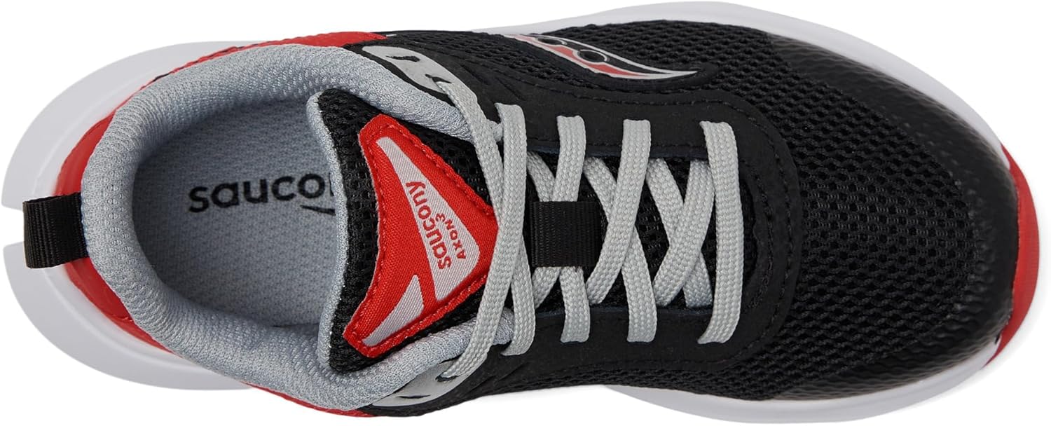 Детские кроссовки Saucony Unisex-Child Axon 3, черный/красный — фото 3