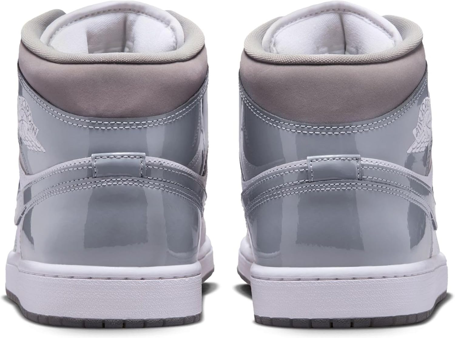 Мужские кроссовки Nike Air Jordan 1 Mid SE, белый/серый — фото 4