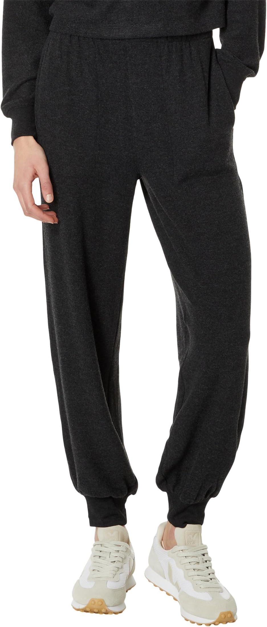 

Брюки Madewell Brushed Jersey Jogger Pants, цвет Heather True Black