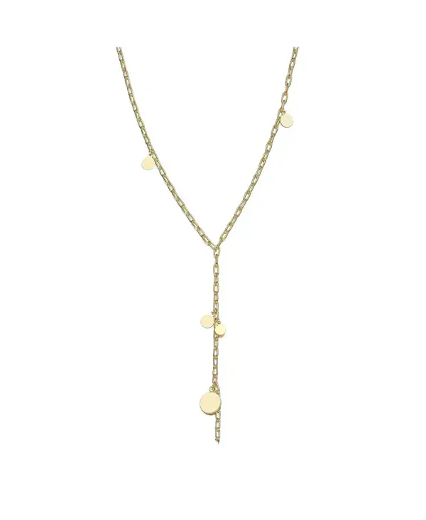 

Ожерелье в форме скрепки «Y» с покрытием из 14-каратного золота Rachel Glauber, gold