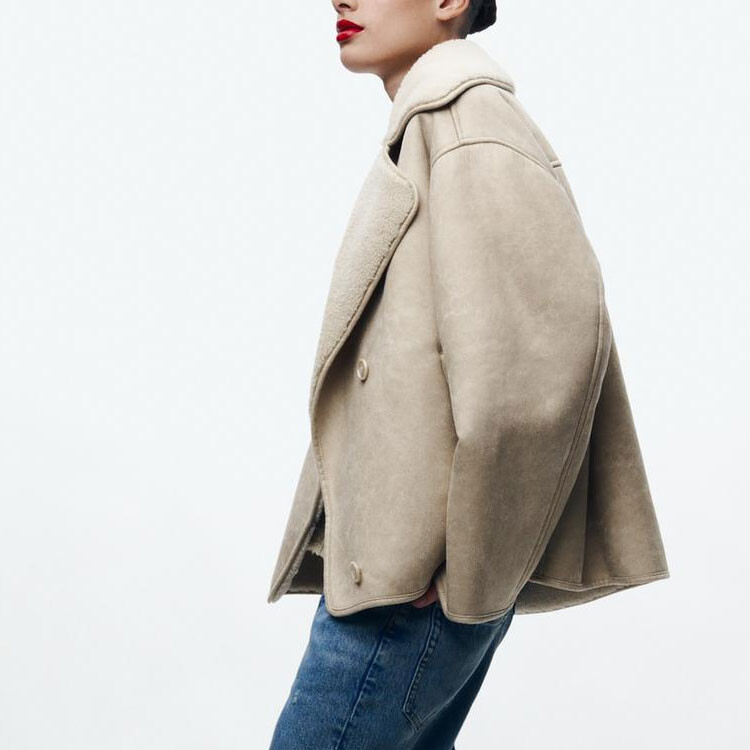 Женская куртка Zara, бежевый — фото 4