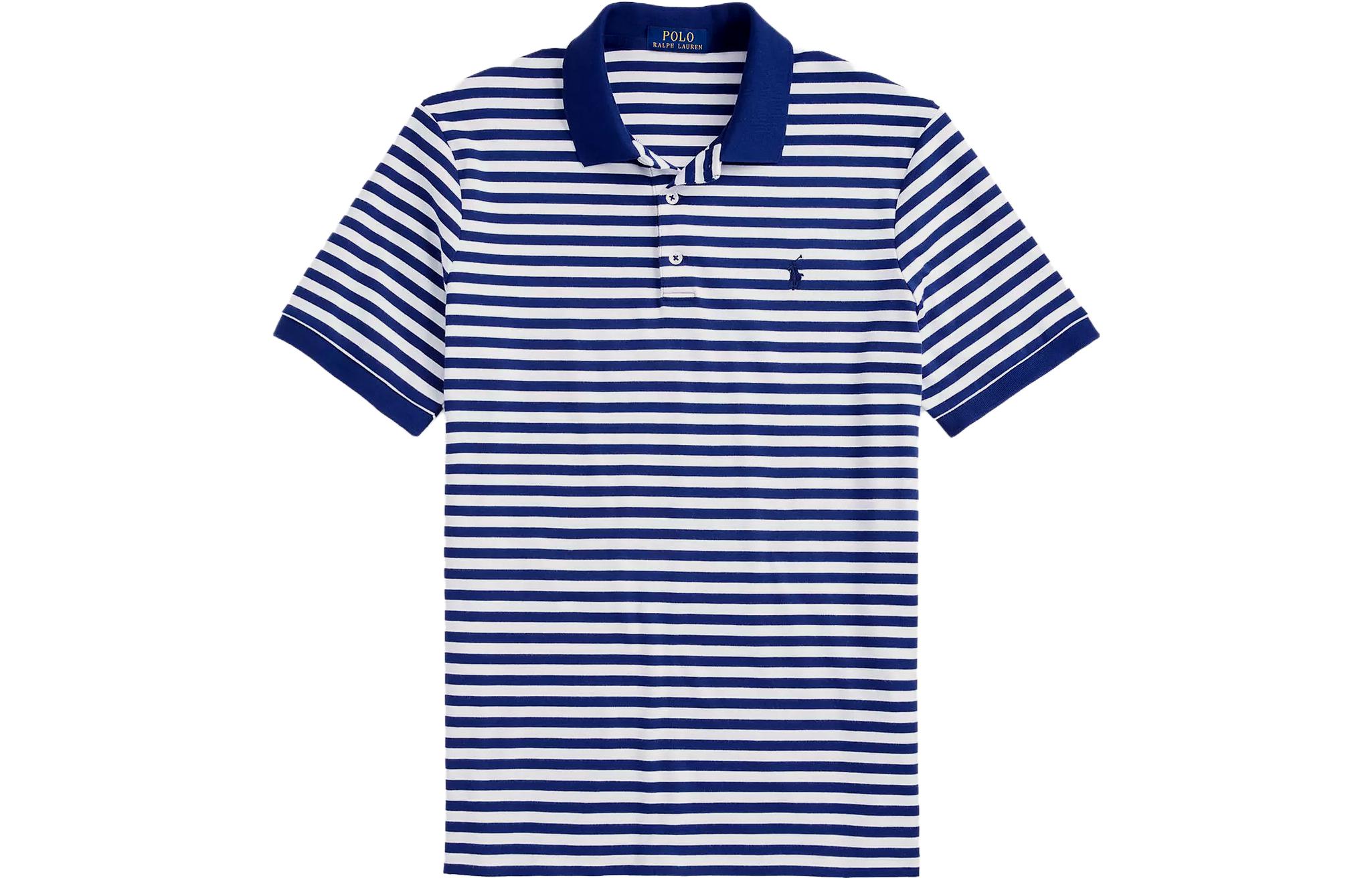 

SS23 Футболка поло мужская синяя белая Polo Ralph Lauren