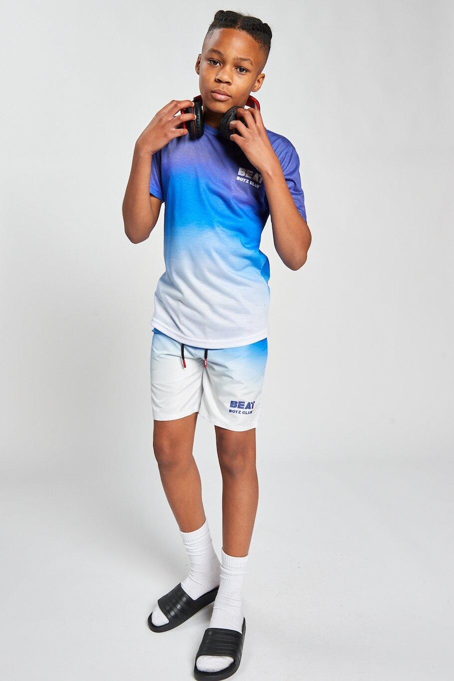 Футболка Dip Dye с эффектом выцветания Beat Boyz Club, синий — фото 2