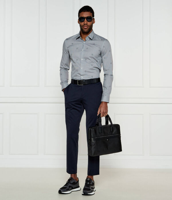 Рубашка h-hank-s-kent-c1-232 Slim fit Boss, черный — фото 2