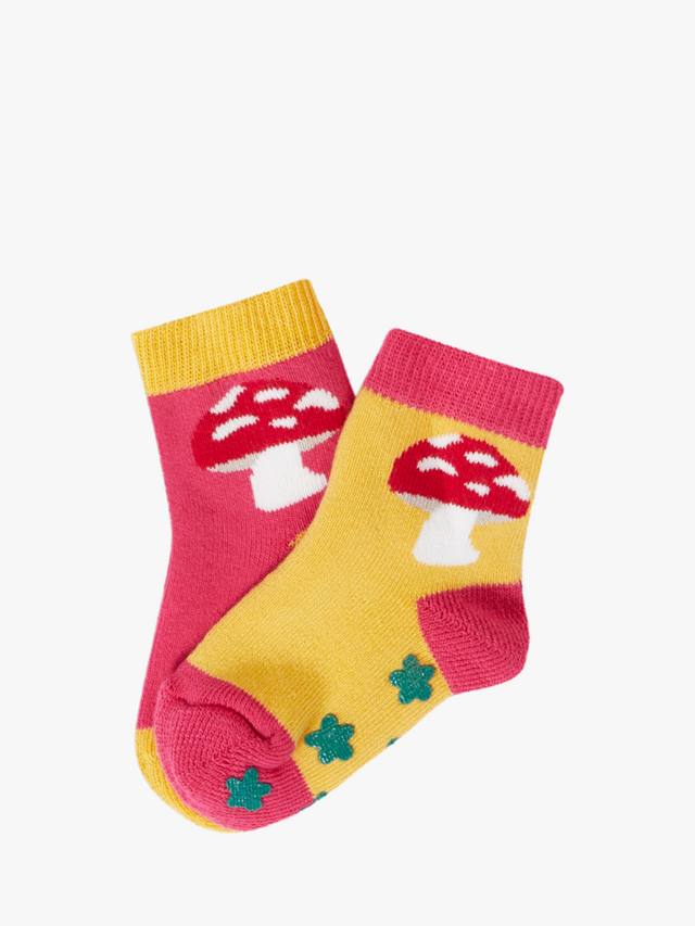 Детские носки с противоскользящим покрытием из хлопковой смеси Frugi, Pack of 2, Wild Woods Multipack — фото 2