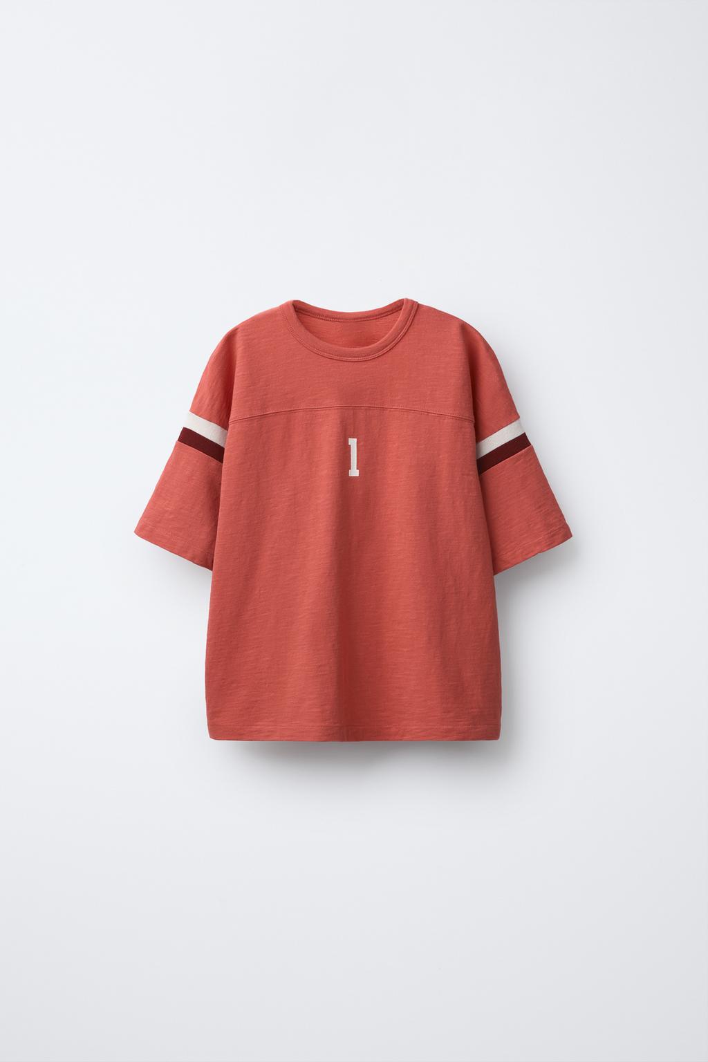 

Университетская футболка ZARA, красный