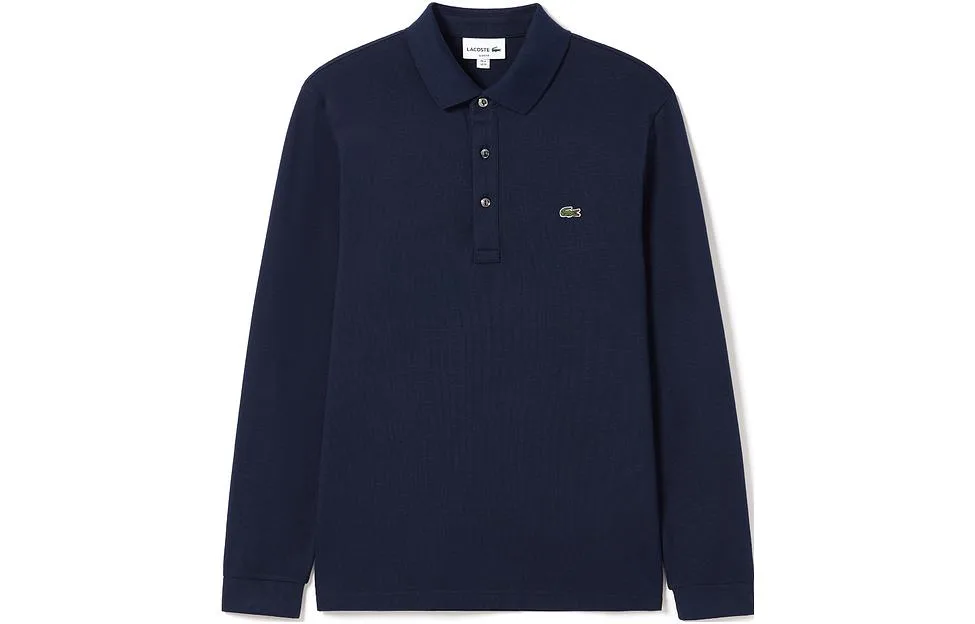 Футболка-поло мужская с воротником, умеренно прямой крой LACOSTE, 166/темно-синий