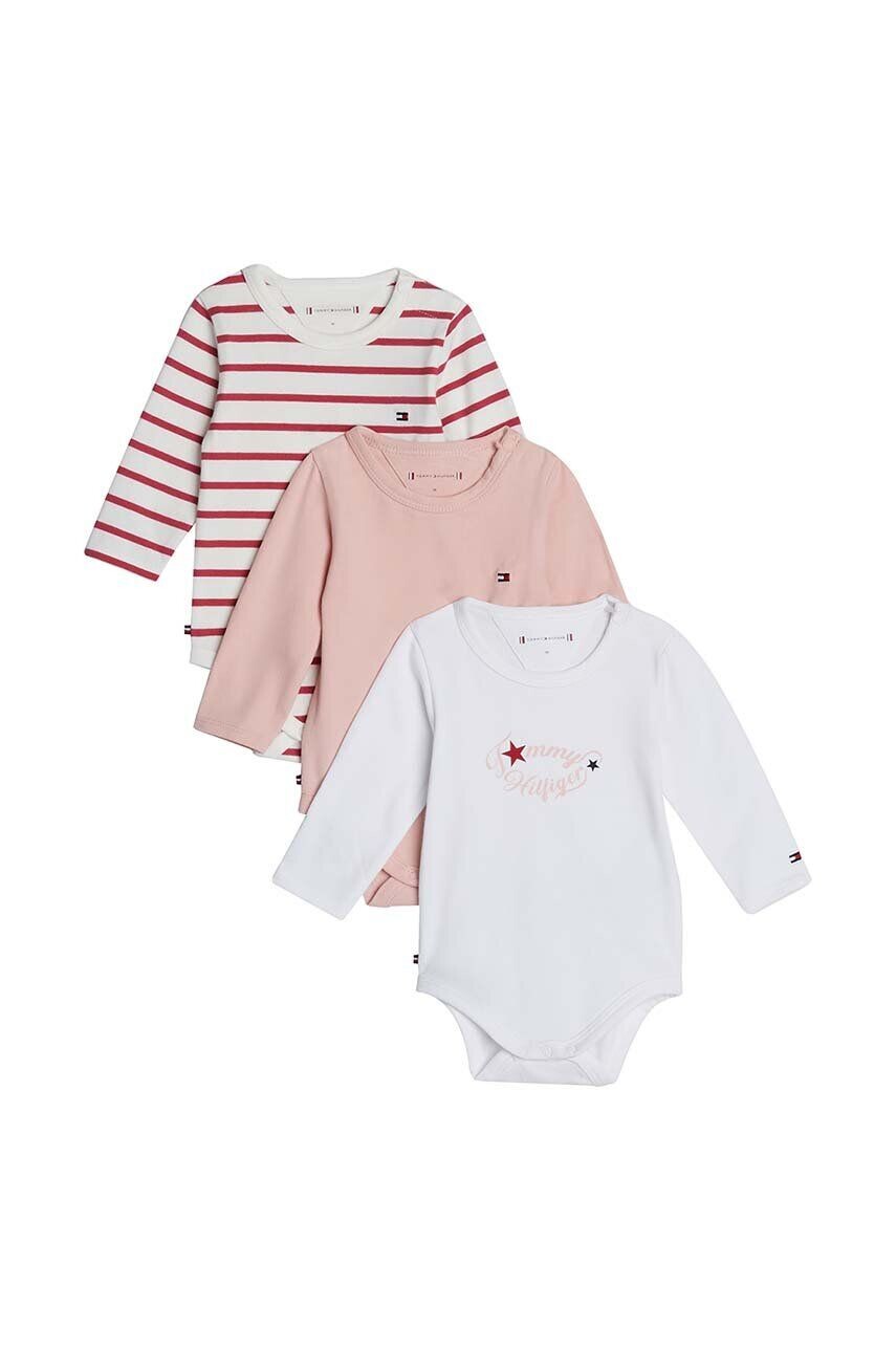 

Комплект боди Tommy Hilfiger неоанто, 3 пары, розовый