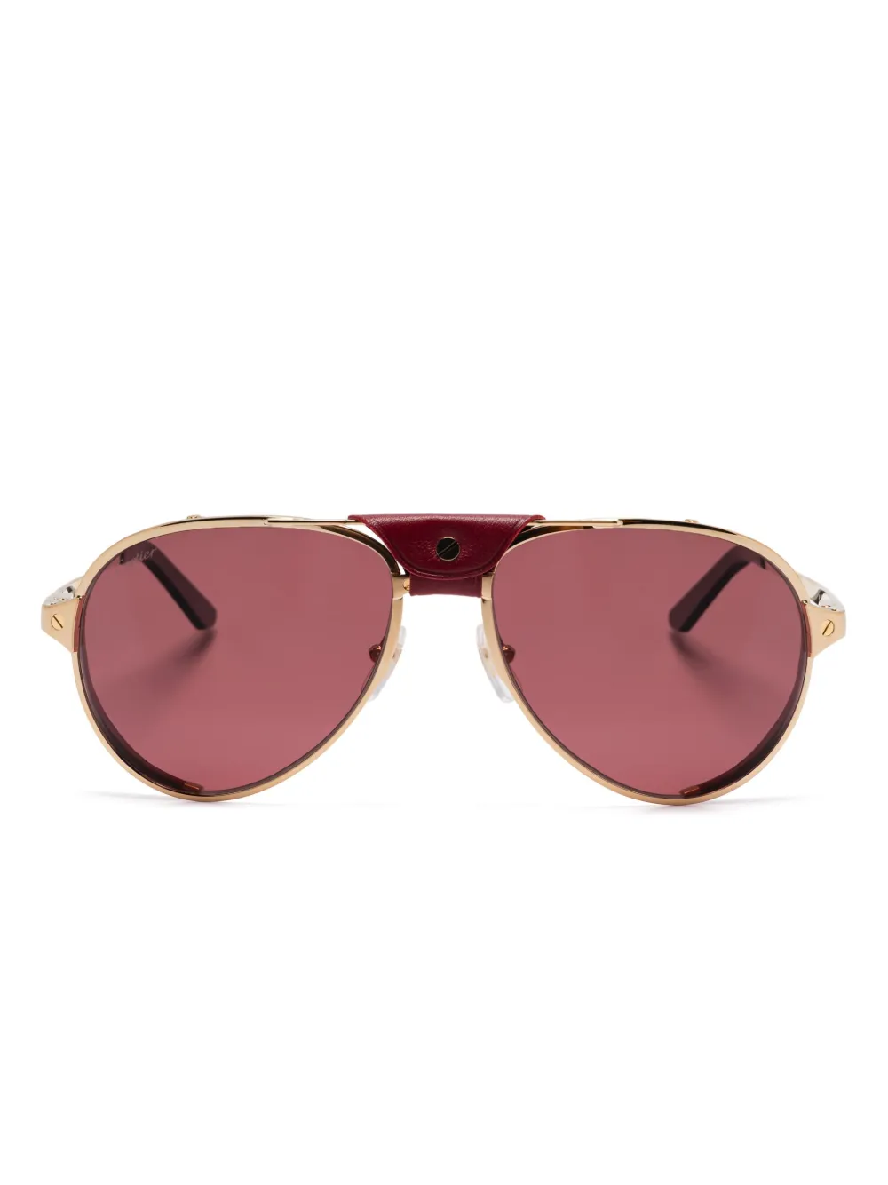 

Солнцезащитные очки-пилоты Santos de Cartier Cartier Eyewear, золотой