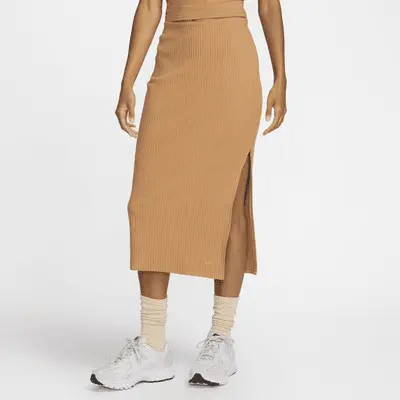 

Юбка Nike Sportswear Chill Rib, цвет Flax/Flax