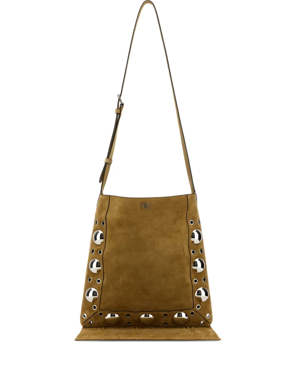 

Замшевая сумка на плечо Valentino Garavani, коричневый