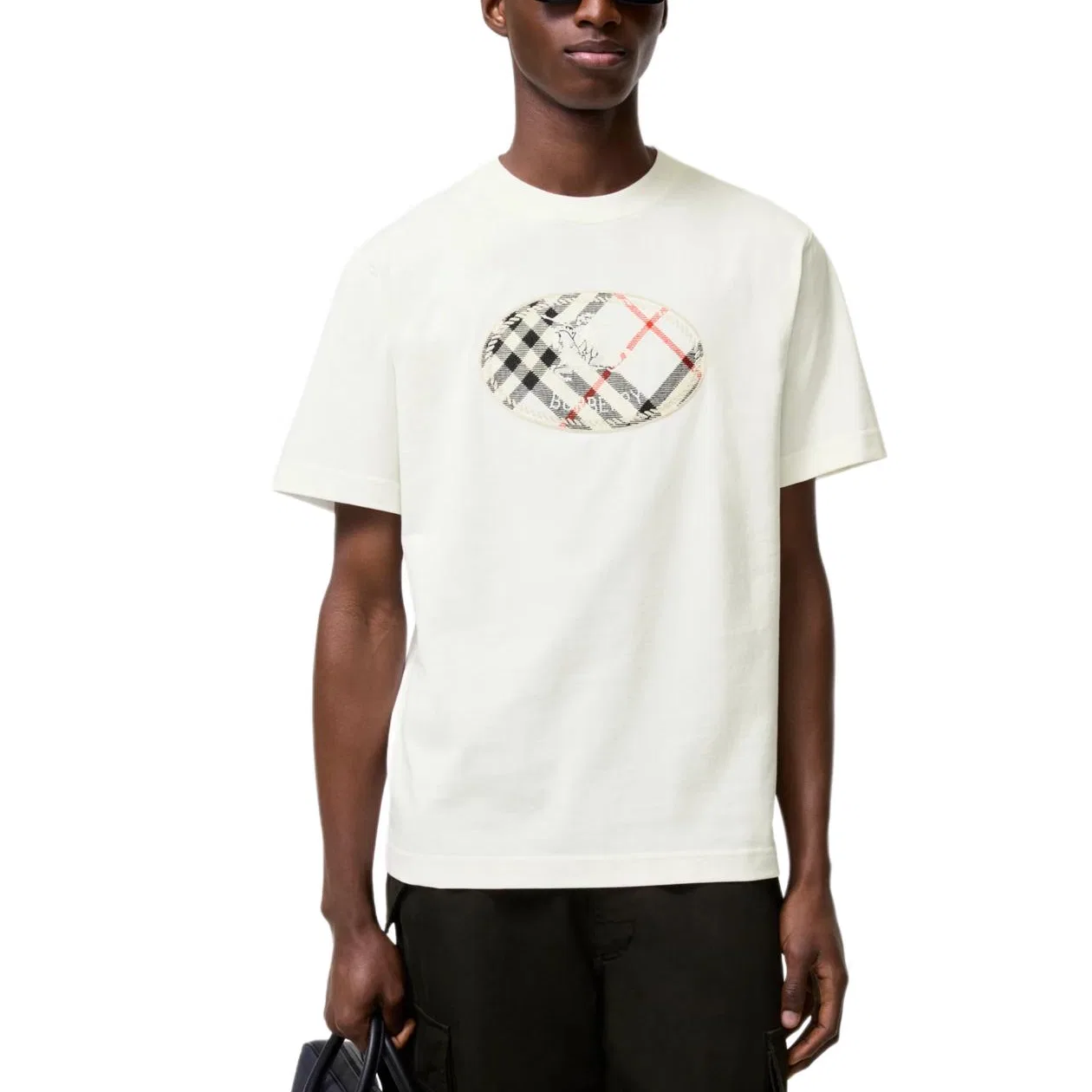 Футболка Burberry с круглым вырезом, мужская, Chalk White — фото 3