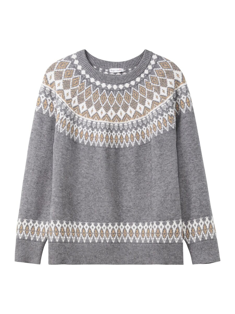 

Тонкий вязаный свитер SHEEGO Sweater, пятнистый серый