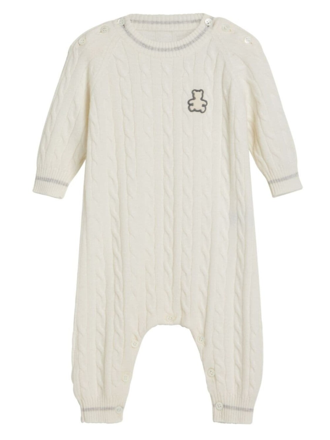 

Brunello Cucinelli Kids комбинезон фактурной вязки, белый