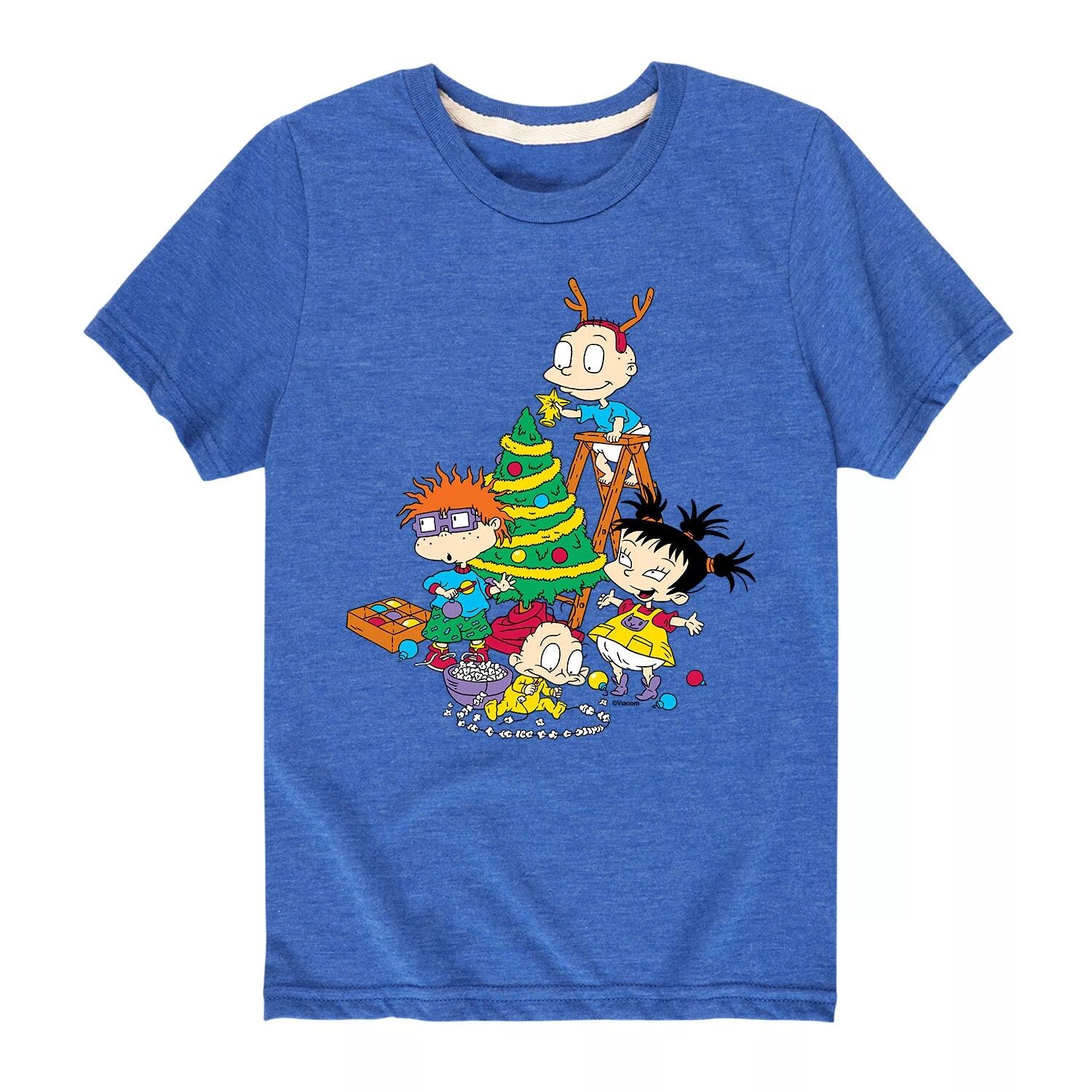 

Футболка «Рождественская отделка елки» Nickelodeon Rugrats для мальчиков 8–20 лет Licensed Character, синий