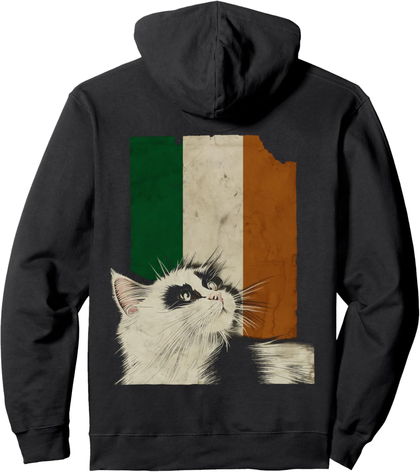 

Худи с изображением ирландской кошки Vintage Ireland Kitten Eire Cat, черный