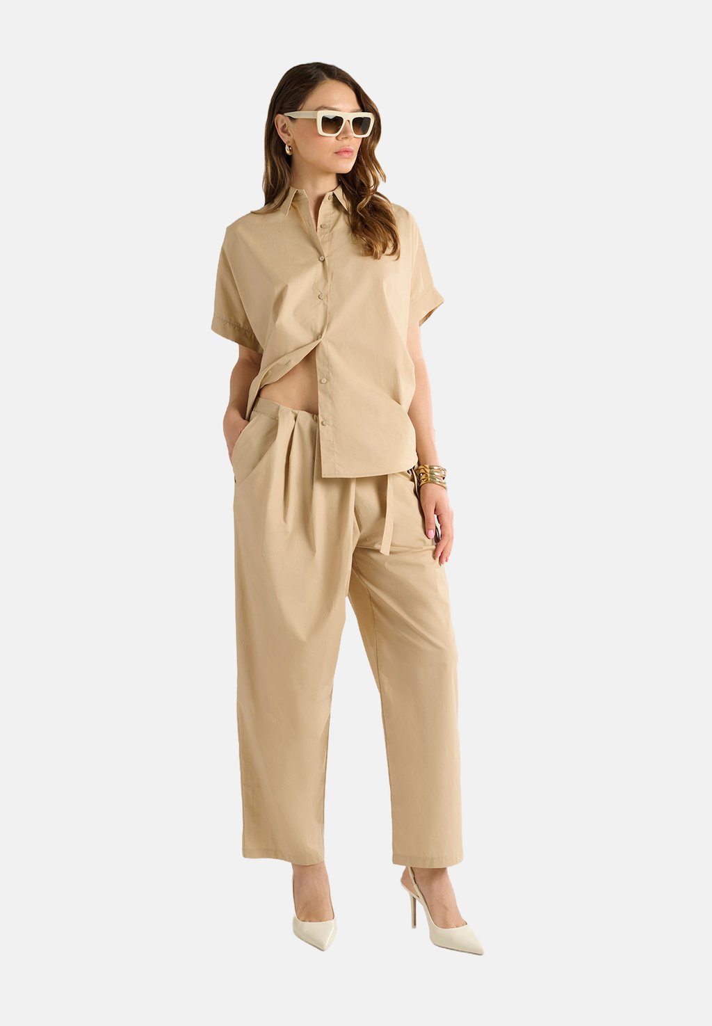 

Брюки WITH PLEATS Manila Grace, цвет Hay