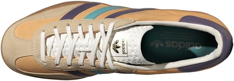 Мужские кроссовки Adidas Gazelle Indoor на шнуровке, повседневные - бежевые — фото 4