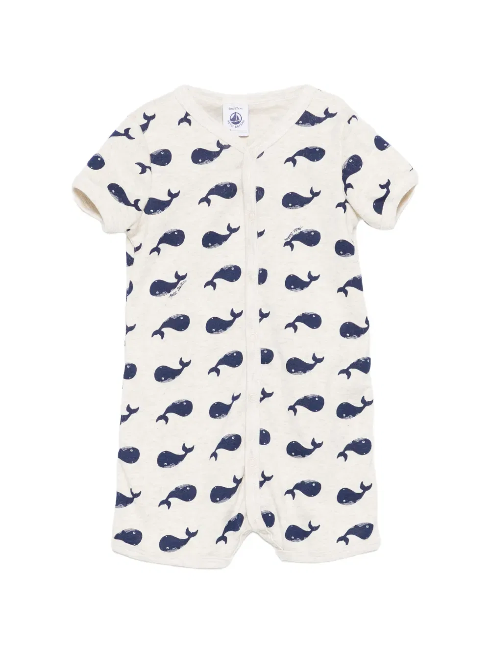 Комбинезон с принтом в виде китового кита Petit Bateau, нейтральный