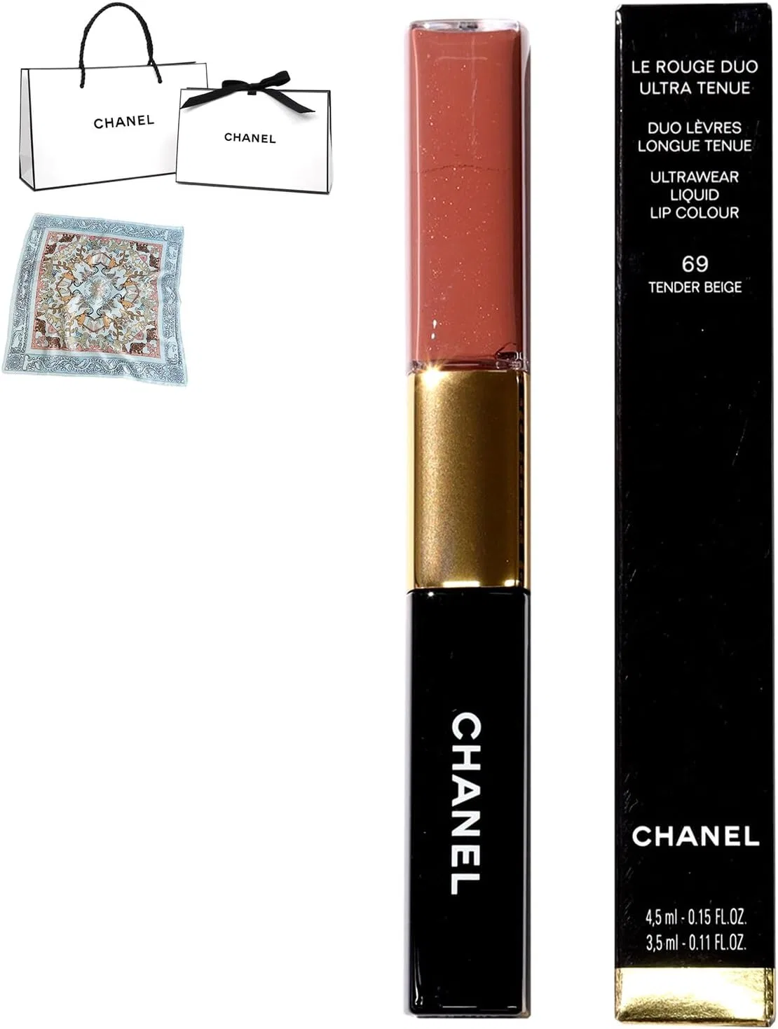 Губная помада 2-в-1 Chanel Le Rouge Duo Ultra Tuniu Tender Beige 01.Regular