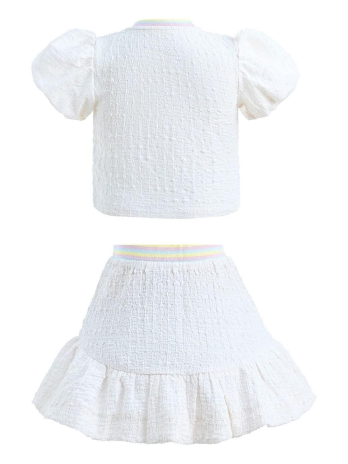 

Mimi Tutu комплект из юбки и топа букле, белый