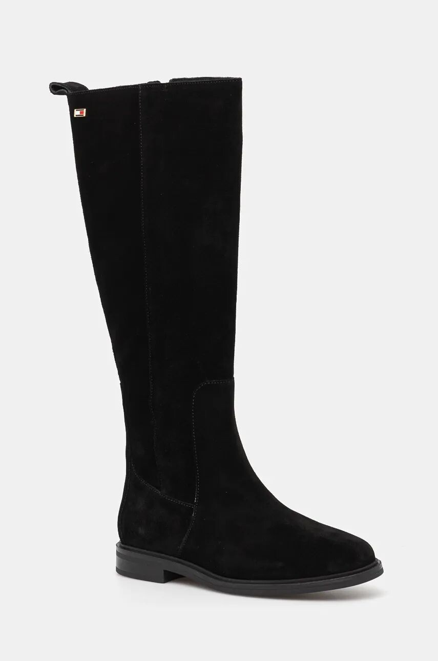 

Замшевые сапоги Tommy Hilfiger FLAG SUEDE LONG BOOT ZIP, черный