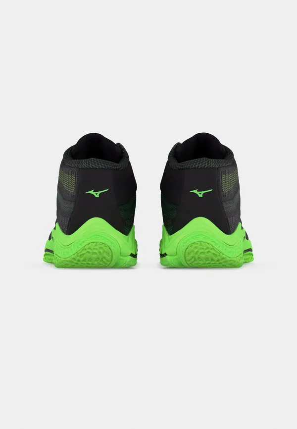 Волейбольные кроссовки wave lightning elite mid Mizuno, Black/Glowing Apple/Mandarin Orange — фото 4