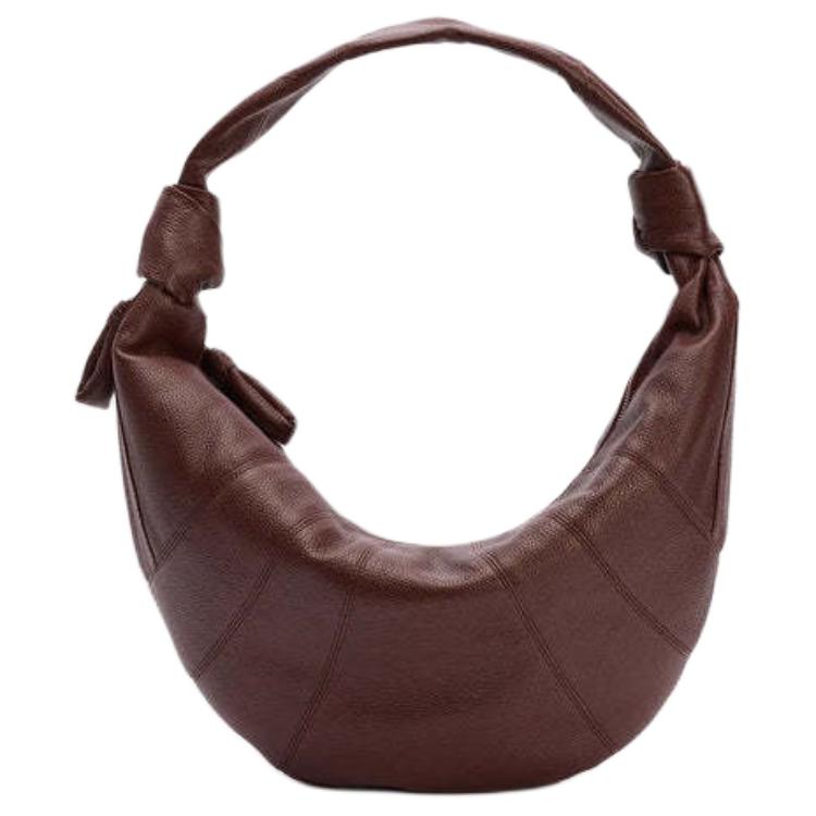 

Сумка Croissant Series из зерненой кожи коровы, сумка-круассан, ручная кладь, сумка через плечо, обычная, женская, жженый орех гикори Lemaire, basic set (bag+dust bag)