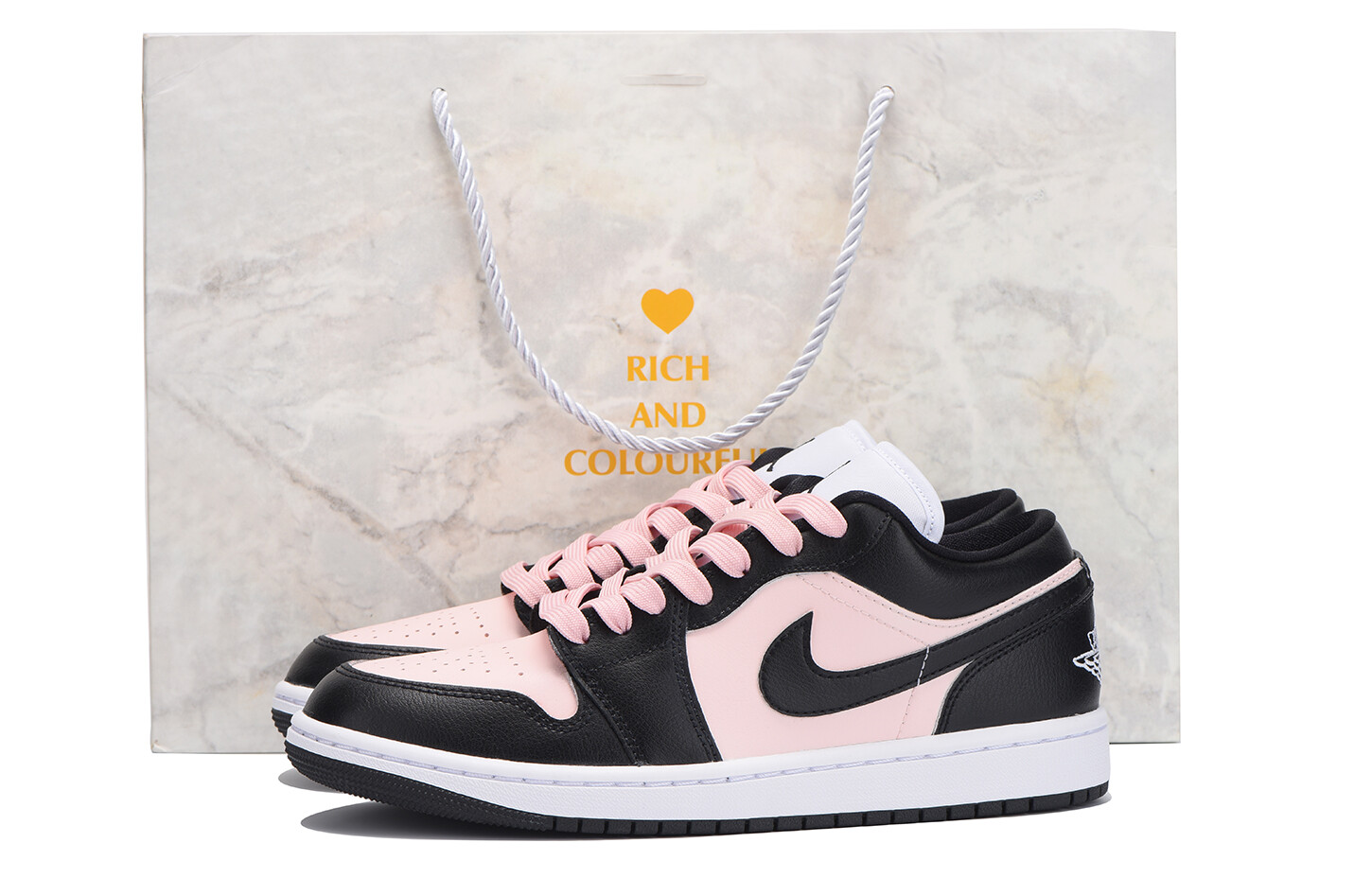 Jordan Air Jordan 1 винтажные баскетбольные кроссовки женские, Black/Pink