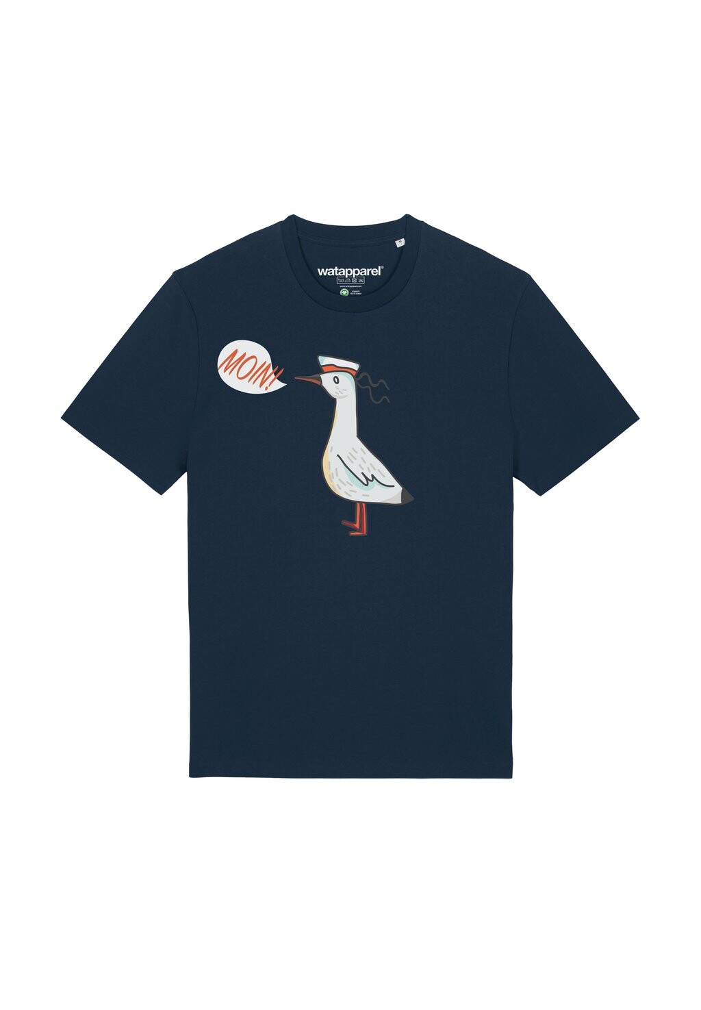 

Футболка с принтом MOIN SEAGULL watapparel, темно-синий