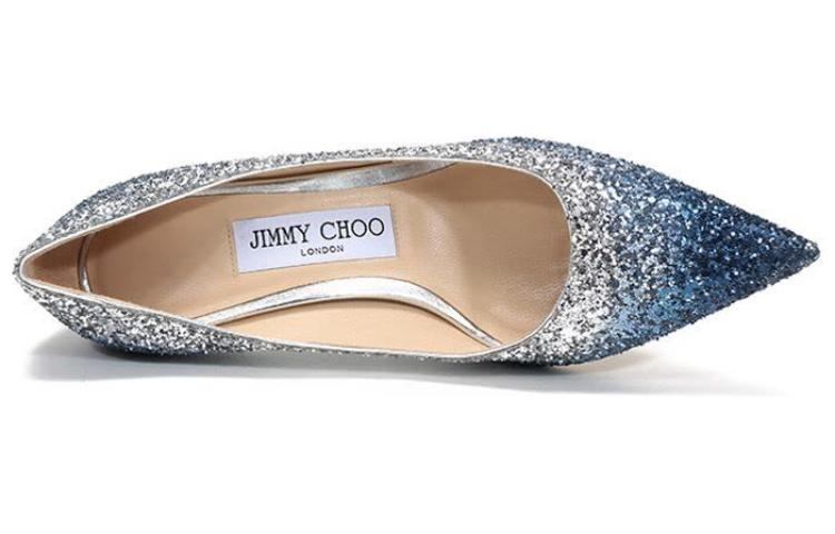 LOVE 65 Узкие Каблуки Высокие каблуки Женские Серебристо-голубые Jimmy Choo — фото 4