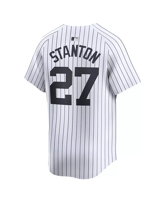 Мужская домашняя лимитированная джерси игрока New York Yankees Джанкарло Стэнтона белого цвета Nike — фото 3