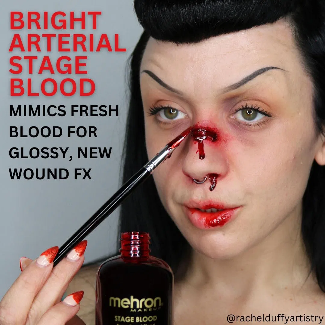 Искусственная сценическая кровь «Stage Blood» ярко-артериальная 470 мл от Mehron Mehron, Bright Arterial Red — фото 4