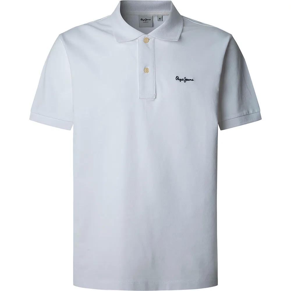 

Поло с коротким рукавом Pepe Jeans Essential Contrast Logo, белый