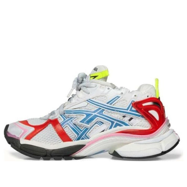 Кроссовки runner sneakers 'worn out white blue red mesh and nylon' Balenciaga, синий