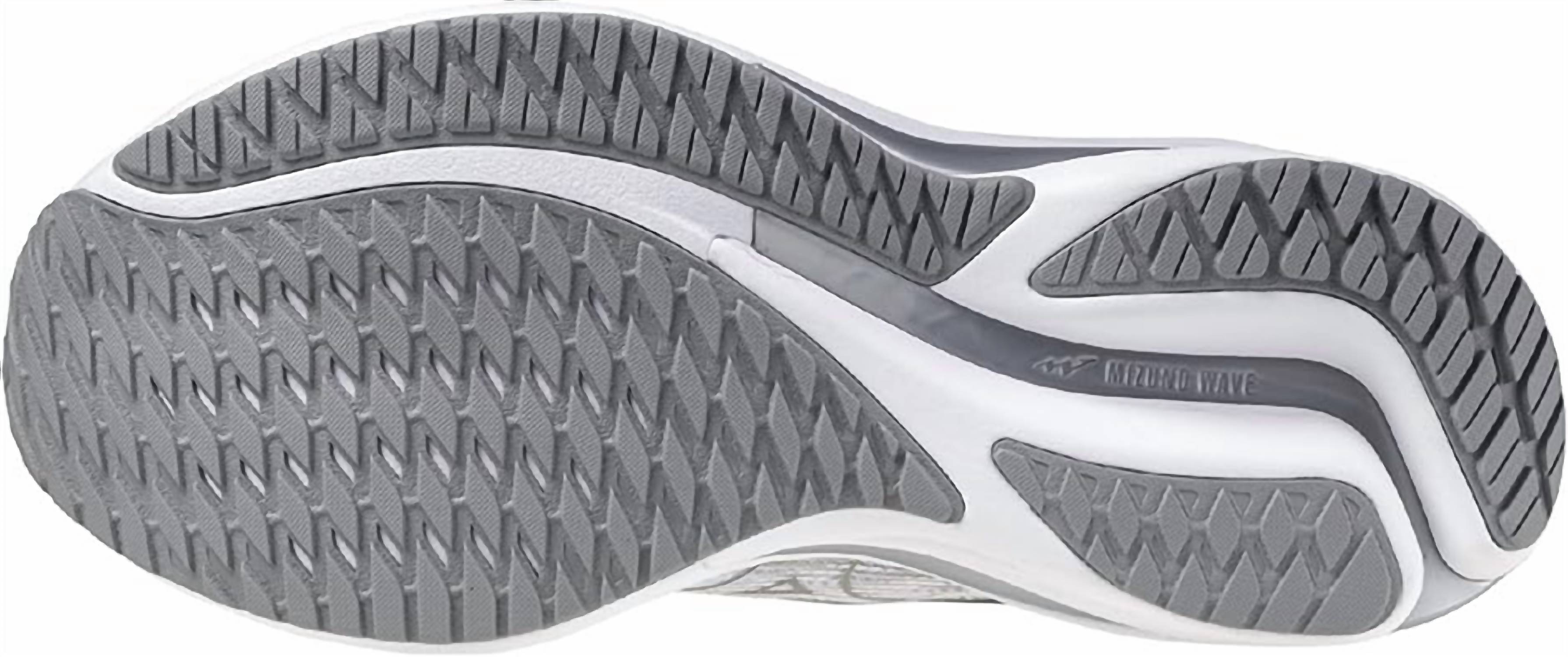 Женские кроссовки Wave Rider 28 в белом цвете и оттенке nimbus cloud MIZUNO — фото 4