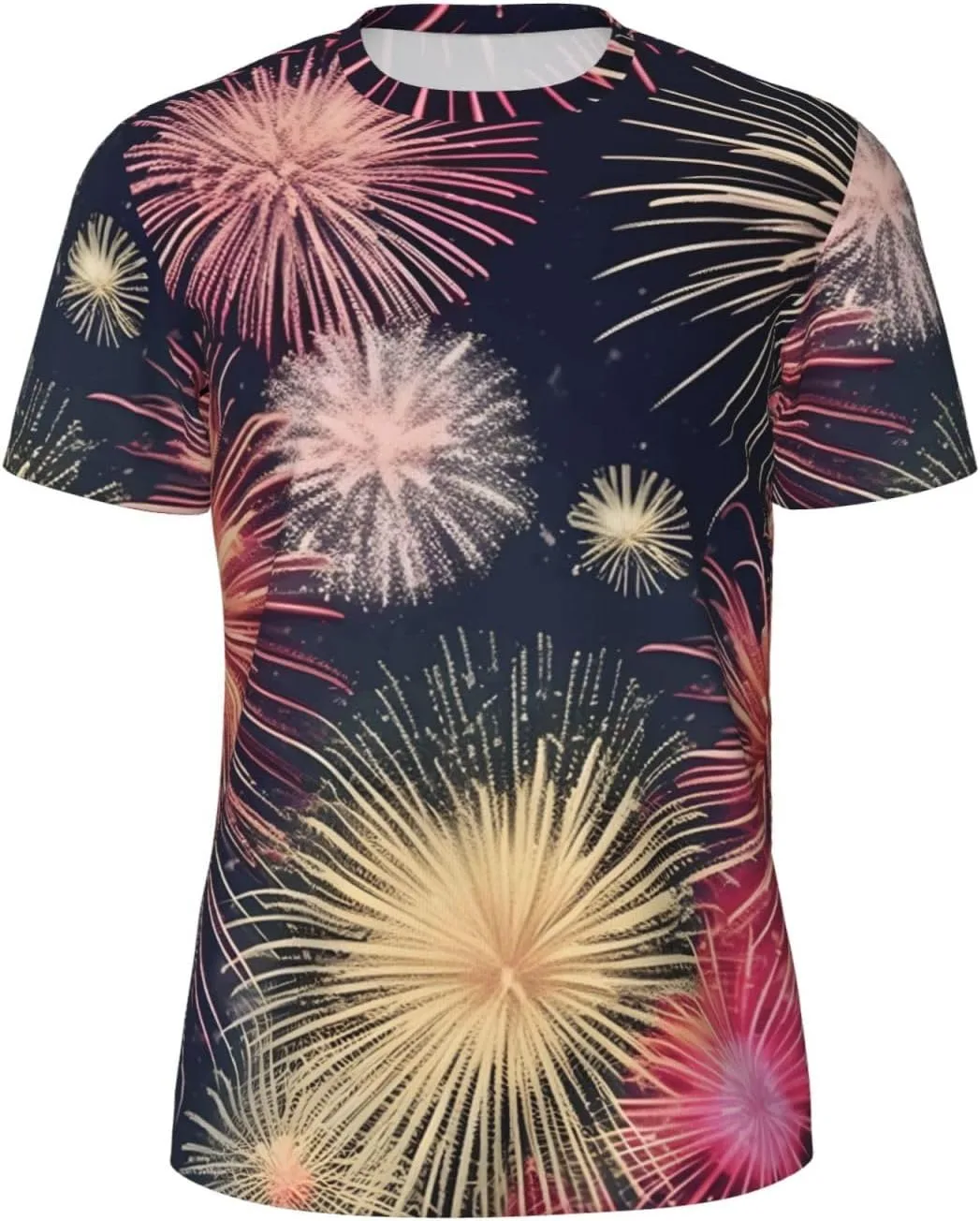 

Футболка мужская YANYU с принтом фейерверк, легкая, для спортзала и повседневной носки