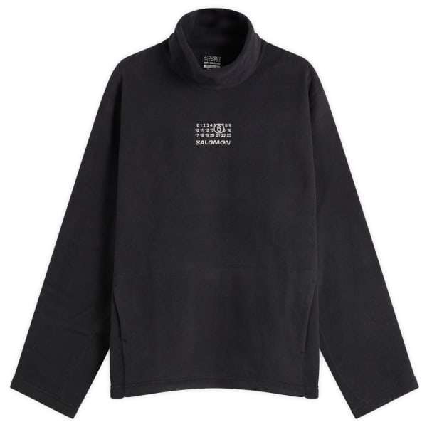 

Флисовая куртка с высоким воротником Salomon Mm6 Maison Margiela, washed черный