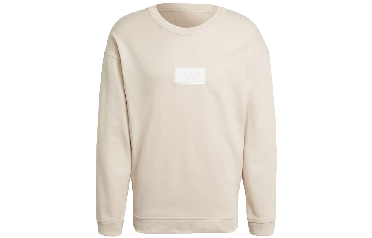 

Мужская толстовка из хлопковой махровой ткани цвета экрю Adidas Originals, Ecru
