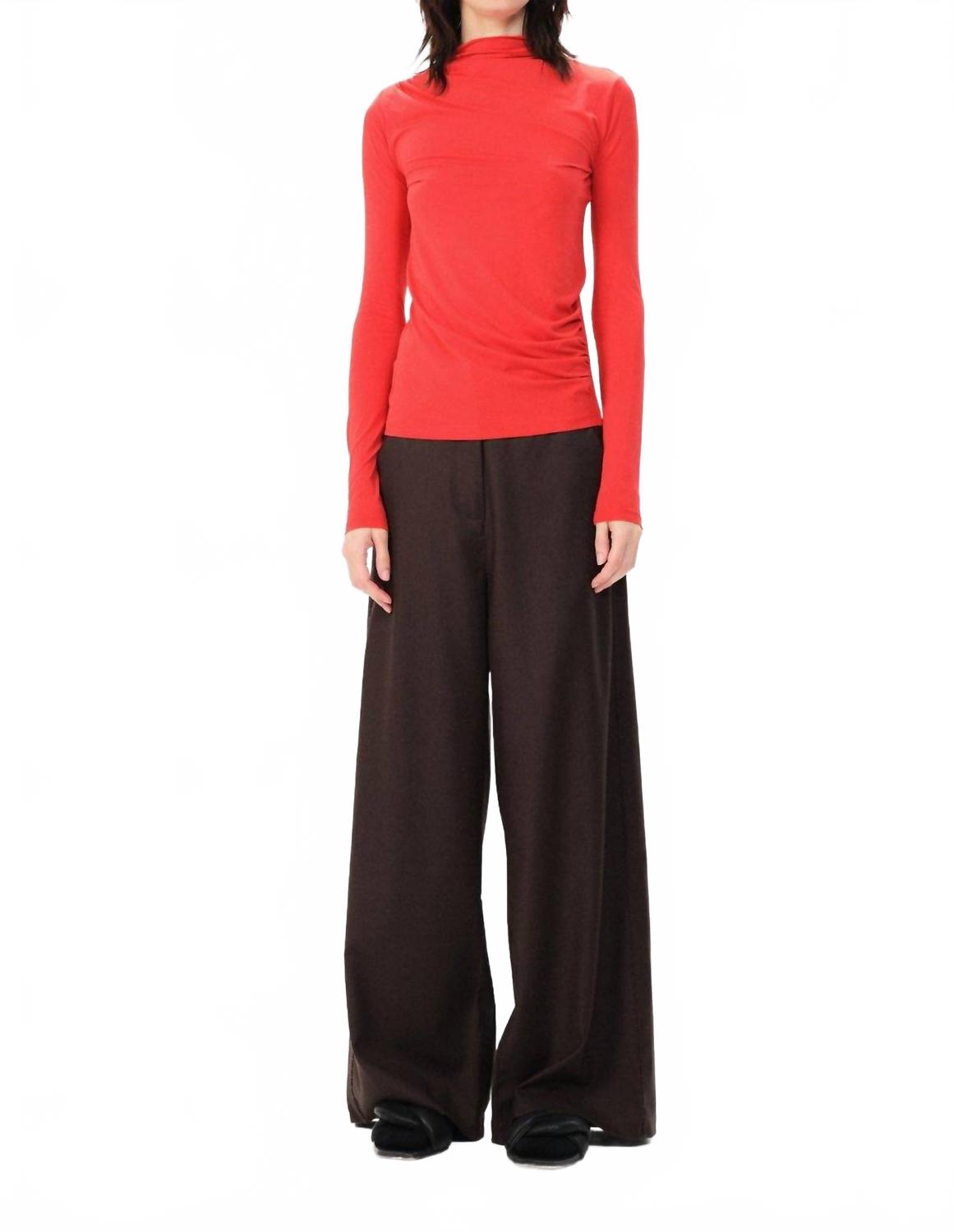 

Женский топ Vera Justin с длинными рукавами красного цвета Maria Cher, красный