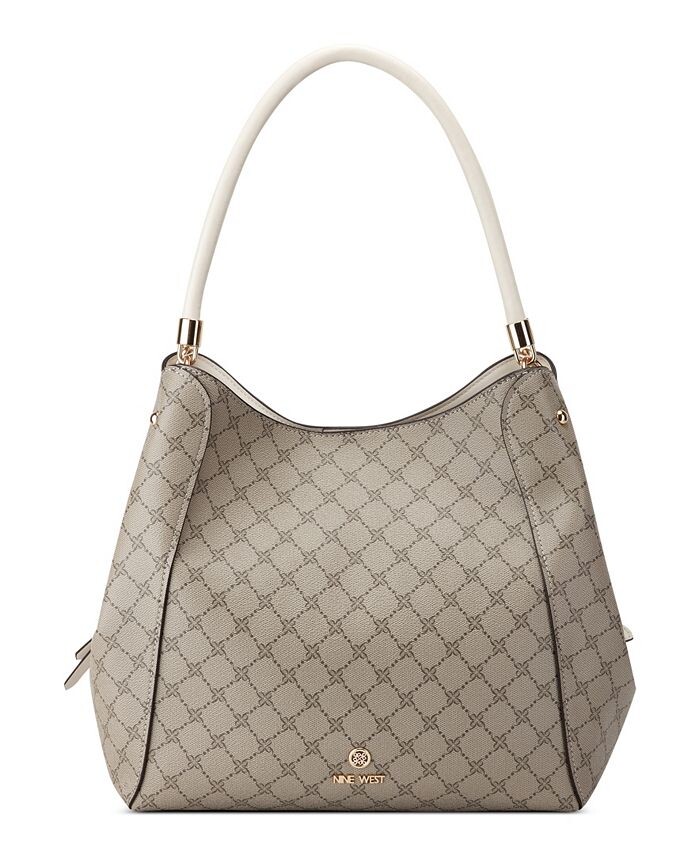 

Женская сумка Etta Carryall Nine West, цвет Beige Logo, Milk