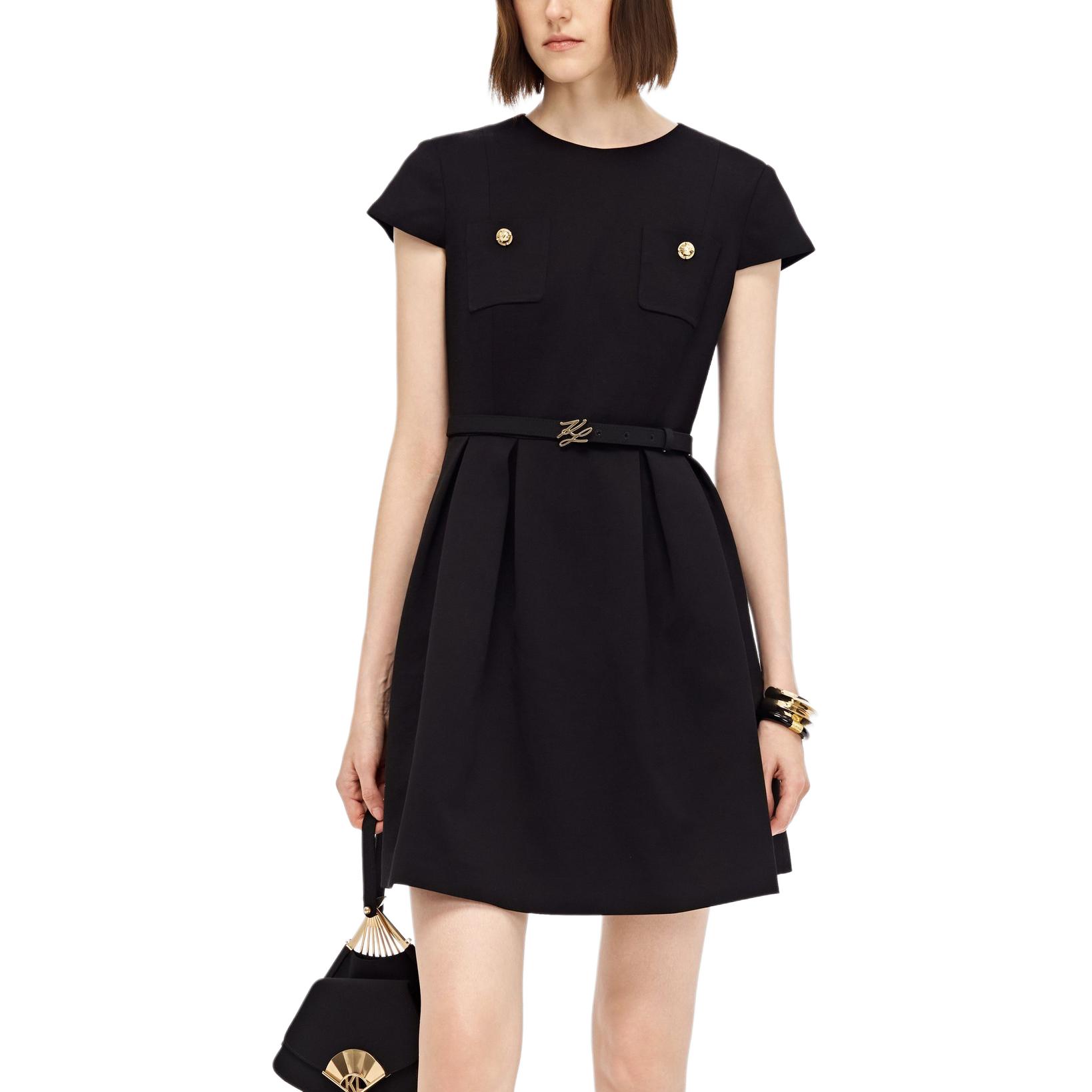 

Платье с коротким рукавом KARL LAGERFELD SS26 KARL LAGERFELD / Karl Lagerfeld Jeans, черный