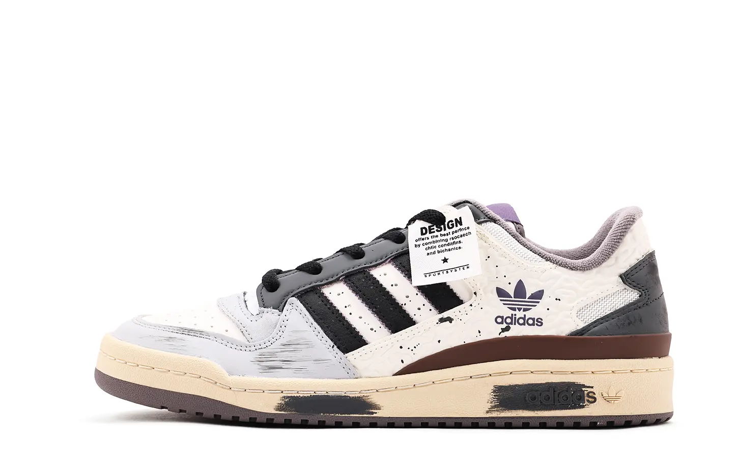 

Adidas Originals FORUM CL Кожаные кроссовки для скейтбординга с защитой от истирания, дышащие, низкие, унисекс, бело-черные