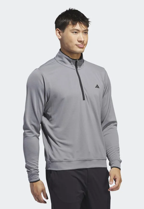 Легкий флисовый джемпер с молнией до середины груди Adidas Golf, Grethr — фото 3