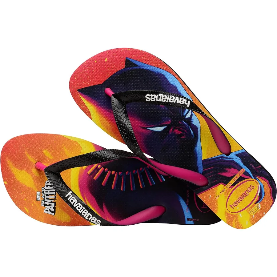 Вьетнамки Havaianas Top Marvel, черный/розовый — фото 4