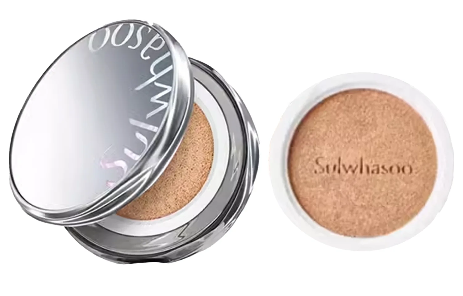 Sulwhasoo Кушон для лица увлажняющий Skin Nourishing Magic Mirror Air Cushions Dewy Edition 15 г + сменный блок 15 г, Air cushion #11C1 15g + refill 15g